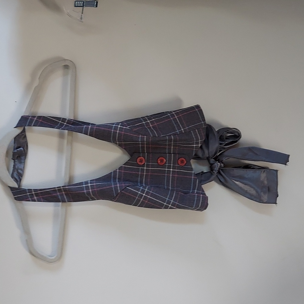 Halter Vest Plaid
